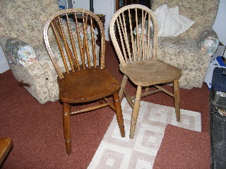 Old chair on left - new addition on right