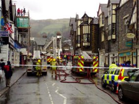 Compston Road closed during the fire